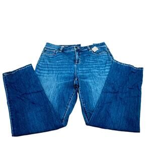 Girlfriend Womens Straight Leg Mid-Rise Jeans - Size 14 New